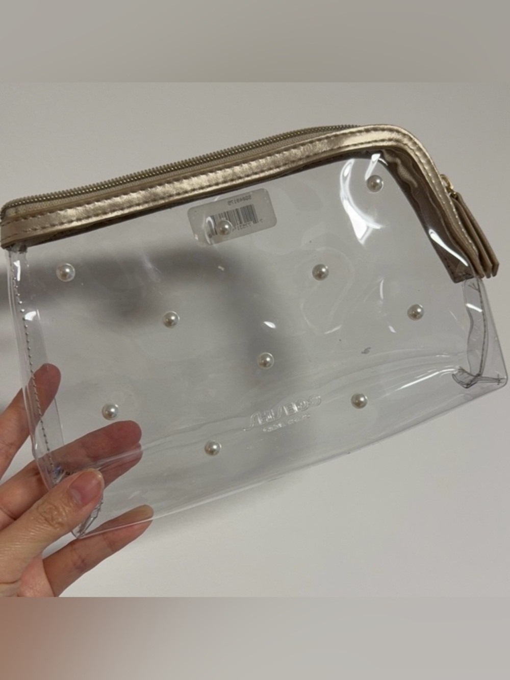 New Shiseido clear PVC cosmetic makeup pouch makeup bag/ cosmetic travel bag